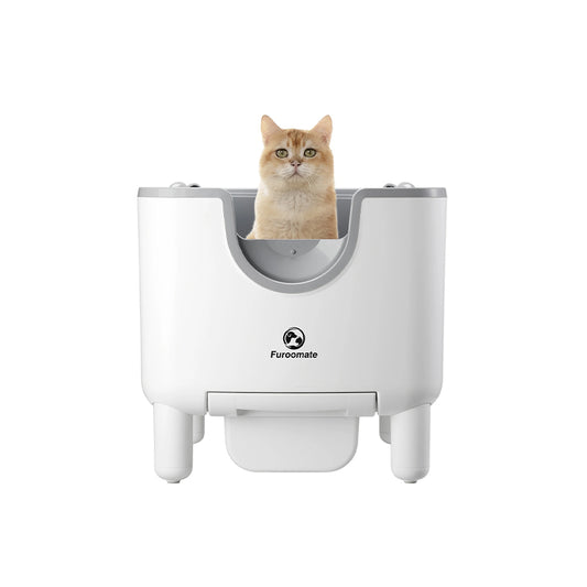 Self-Cleaning Automatic Cat Litter Box – Open-Top Smart Litter Box with Odor Control & Safety Sensors