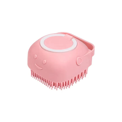 Spa Brush Pro – Self-Cleaning Pet Grooming & Massage Brush with Shampoo Dispenser
