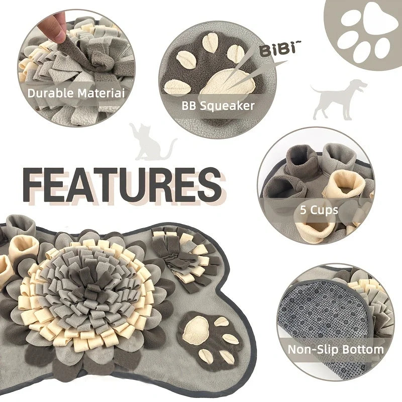 Snuffle Paws Foraging Mat – Dog Enrichment & Slow Feeding Sniffing Mat