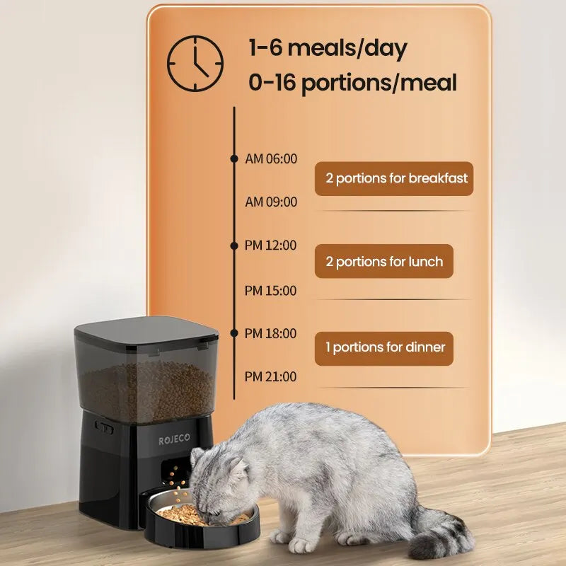Automatic Pet Feeder with LCD Display – Smart Timed Food Dispenser for Cats & Dogs