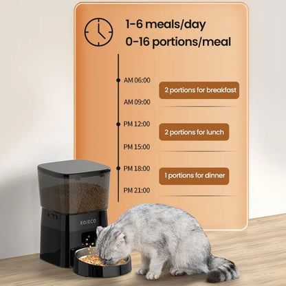 Automatic Pet Feeder with LCD Display – Smart Timed Food Dispenser for Cats & Dogs