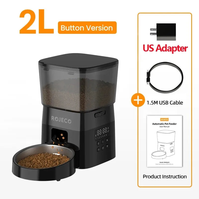 Automatic Pet Feeder with LCD Display – Smart Timed Food Dispenser for Cats & Dogs