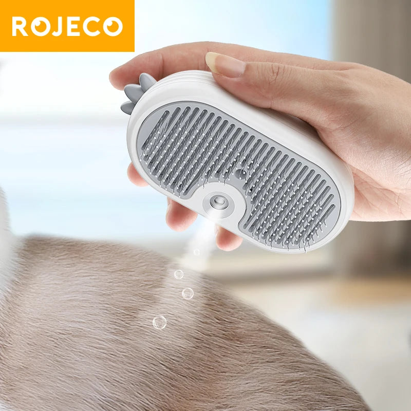 Steam Glow Grooming Brush – Self-Cleaning Pet Hair Removal & Massage Brush
