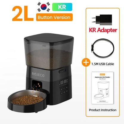 Automatic Pet Feeder with LCD Display – Smart Timed Food Dispenser for Cats & Dogs