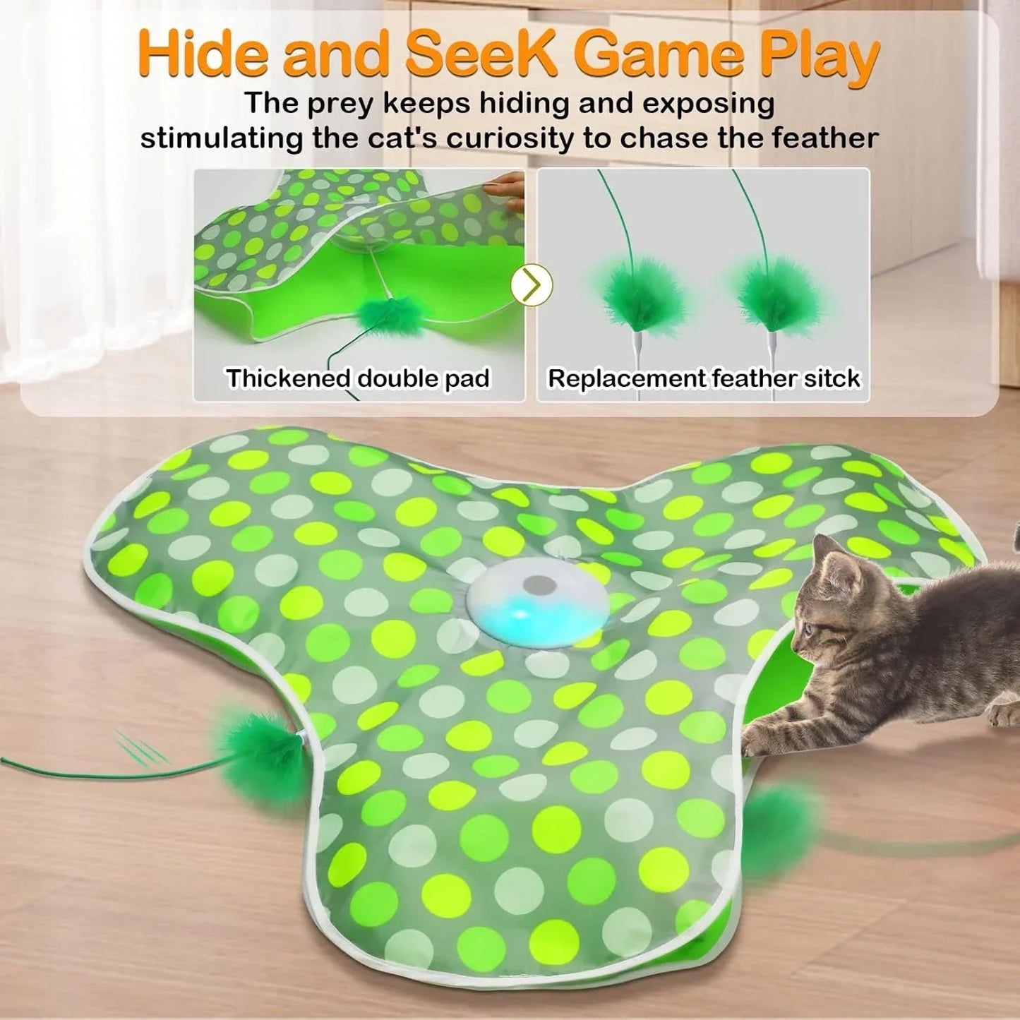 Whisker Hunt Pro – Interactive Cat Enrichment Toy for Mental Stimulation