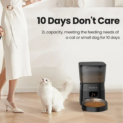 Automatic Pet Feeder with LCD Display – Smart Timed Food Dispenser for Cats & Dogs