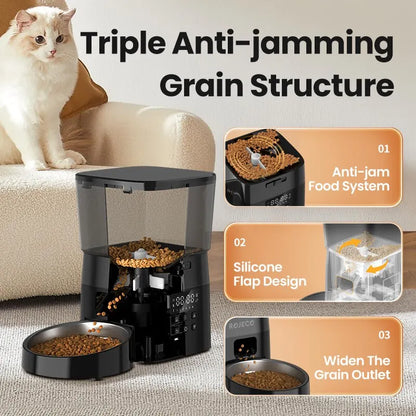 Automatic Pet Feeder with LCD Display – Smart Timed Food Dispenser for Cats & Dogs