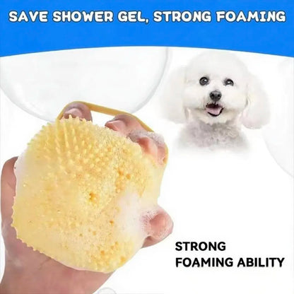 Spa Brush Pro – Self-Cleaning Pet Grooming & Massage Brush with Shampoo Dispenser