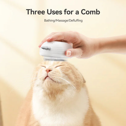 Steam Glow Grooming Brush – Self-Cleaning Pet Hair Removal & Massage Brush