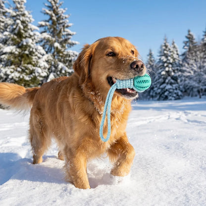 Tug & Treat Chew Ball – Interactive Enrichment Toy for Dogs