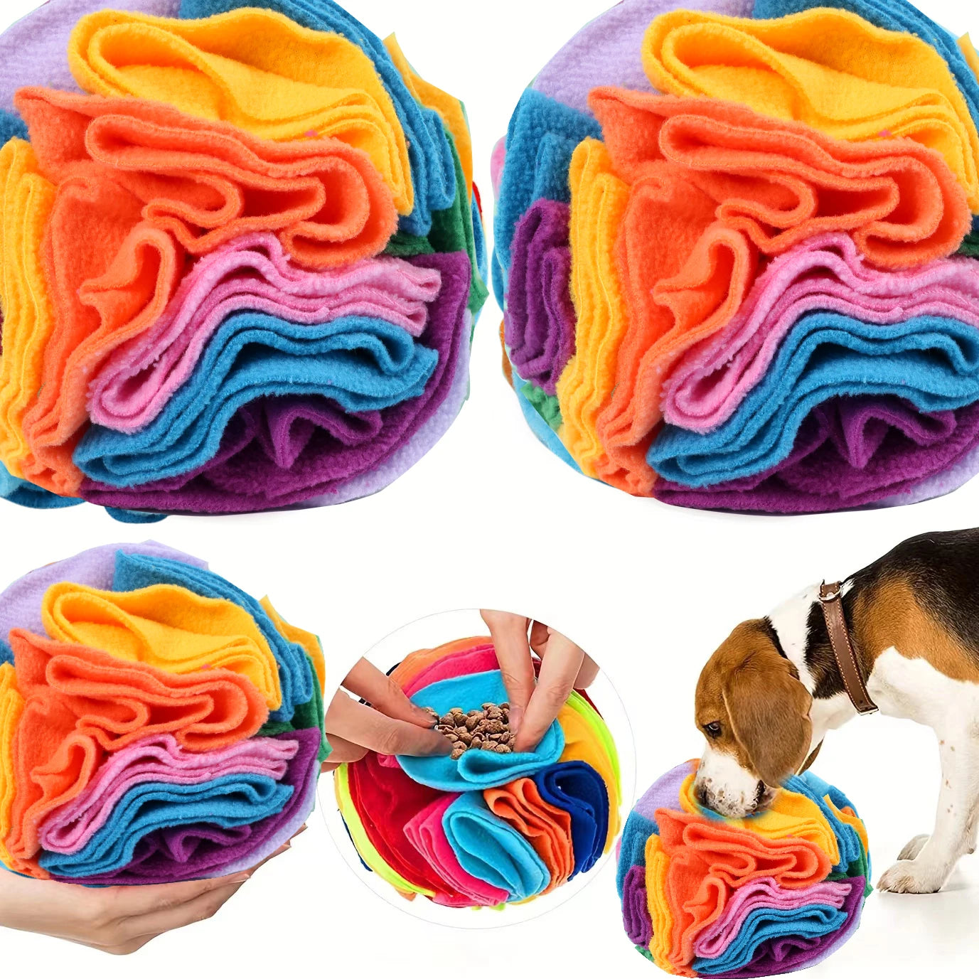 Sniff & Seek Ball – Cat Dog Enrichment Snuffle Ball for Mental Stimulation